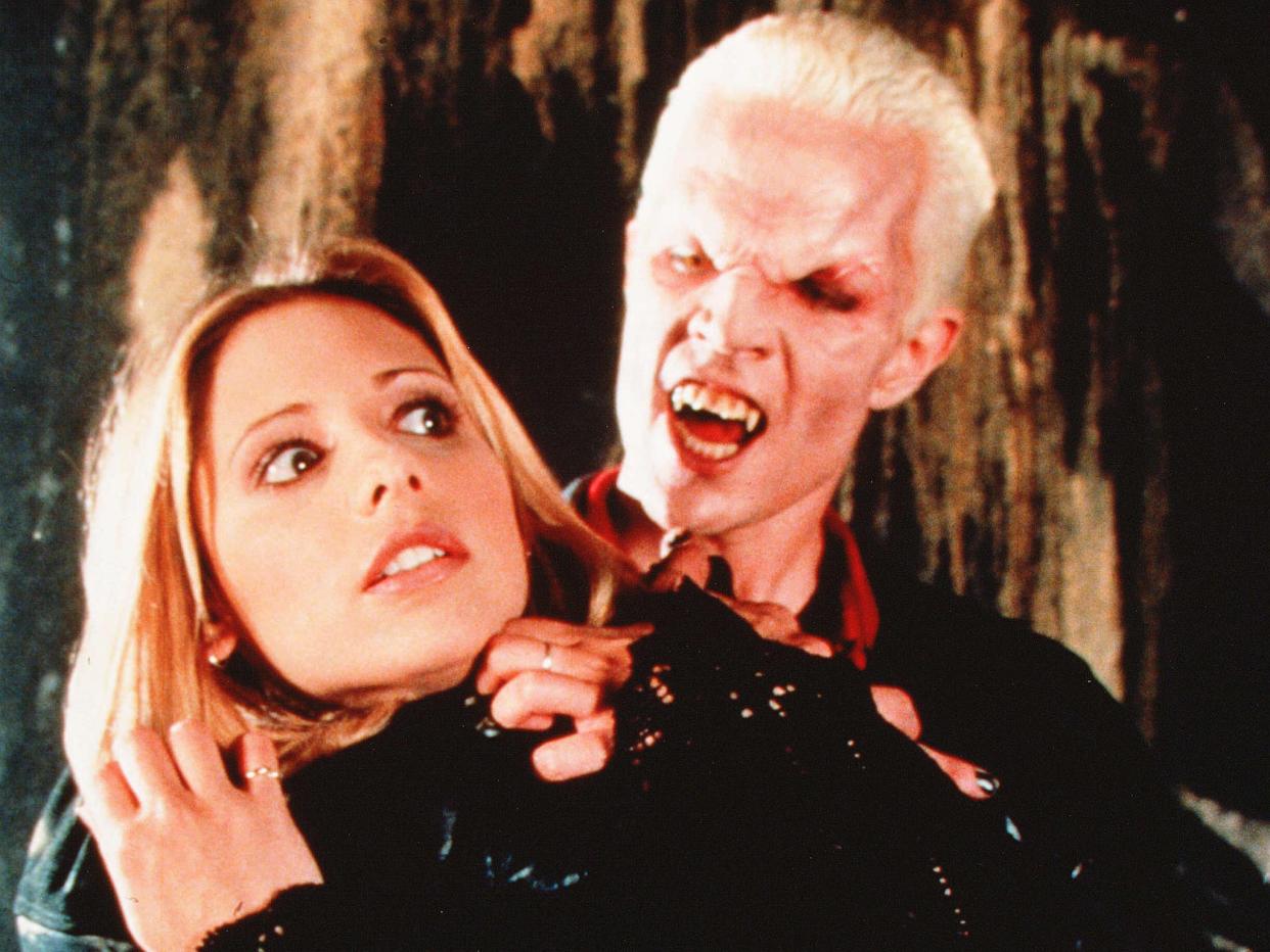 Sarah Michelle Gellar and James Marsters in Buffy the Vampire Slayer (Jerry Wolf/Fox)