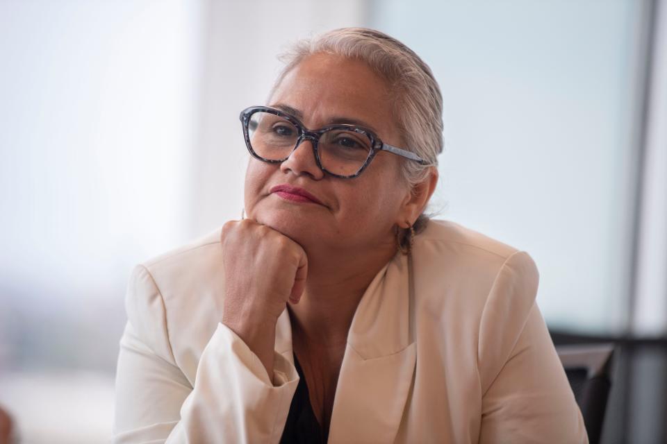 Tennessee Commissioner of Education Lizette Gonzalez Reynolds interviews with the Tennessean at Tennessee Department of Education in Nashville, Tenn., Wednesday, Aug. 2, 2023.