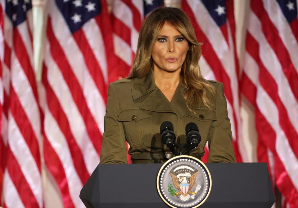 Melania’s RNC outfit prompted fascist comparisonsGetty Images