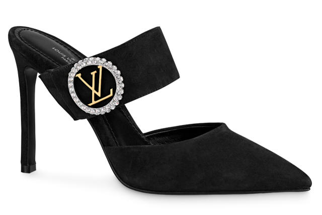 Louis Vuitton Black Suede Madeleine Mules Size 38 Louis Vuitton