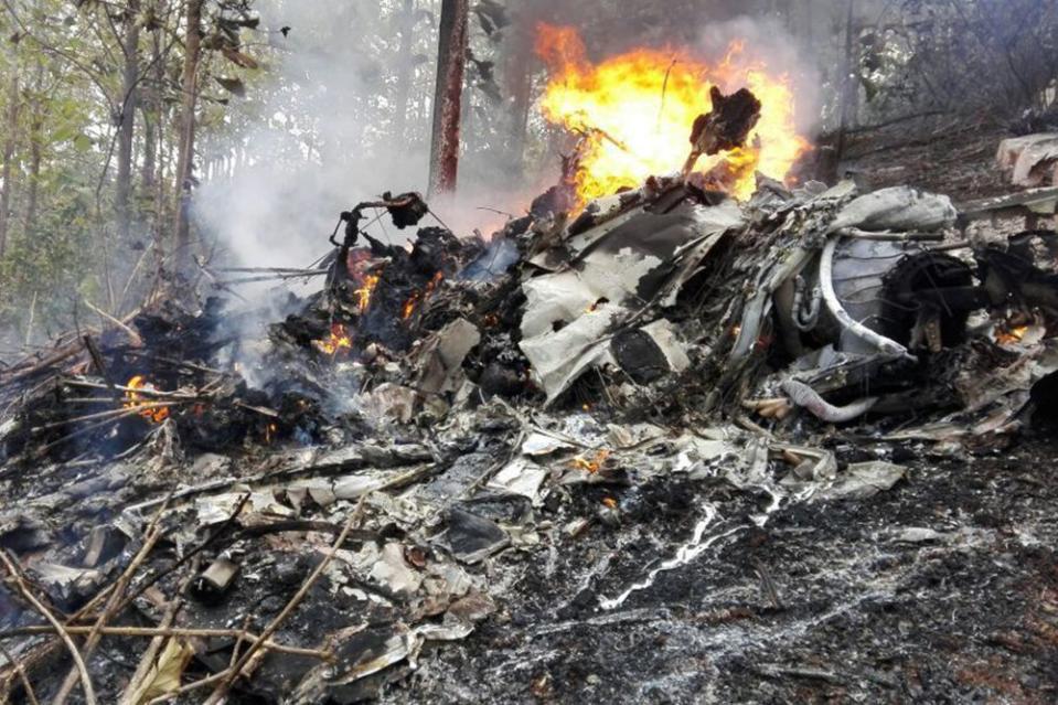 Wreckage from the Costa Rican plane crash