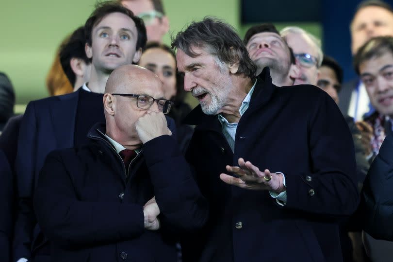 Sir Dave Brailsford (L) and Manchester United part-owner Sir Jim Ratcliffe