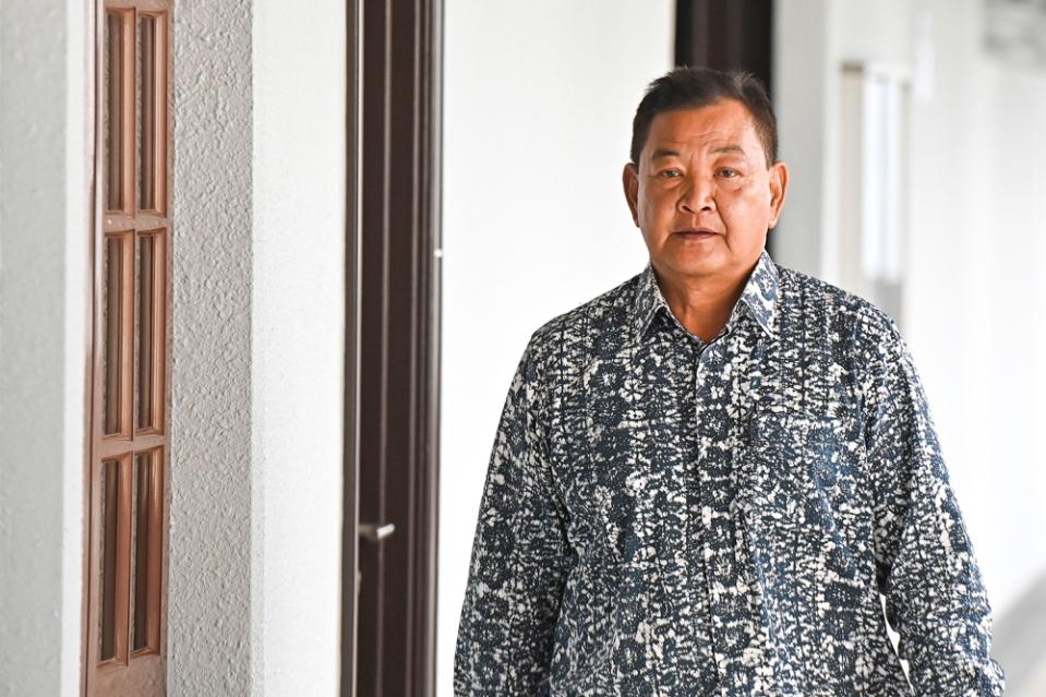 Former IGP Tan Sri Abdul Hamid Bador at the High Court in Kuala Lumpur February 5, 2024. — Picture by Miera Zulyana