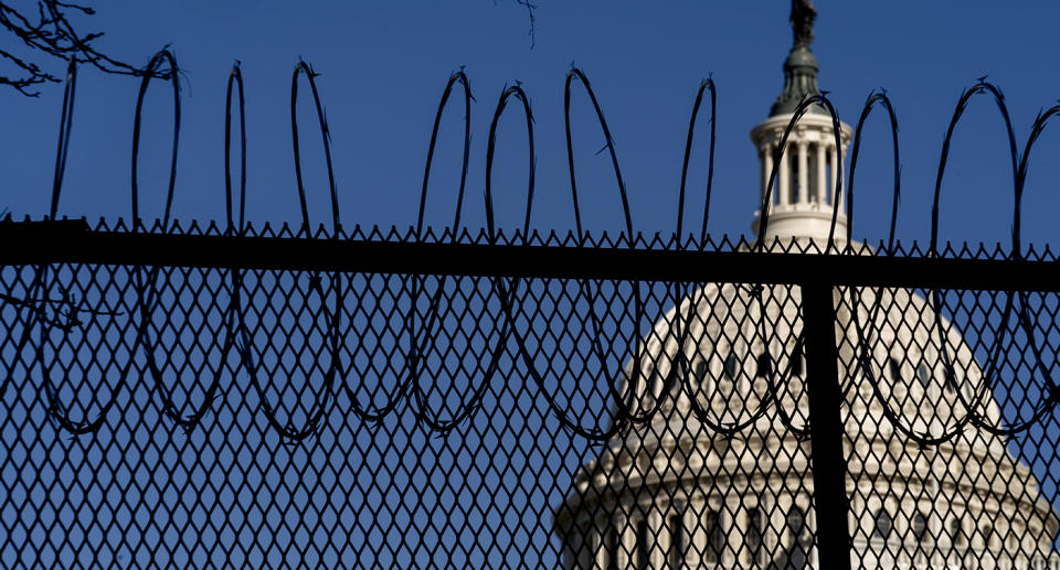 US authorities have stepped up security at the Capitol ahead of the inauguration of President-elect Joe Biden. Source: AP