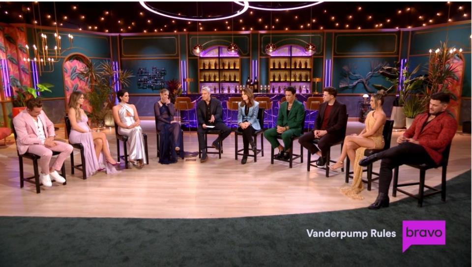 “Vanderpump Rules” Season 11 cast at the reunion. Bravo