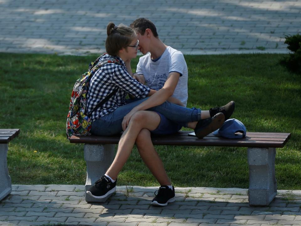 Couple sitting