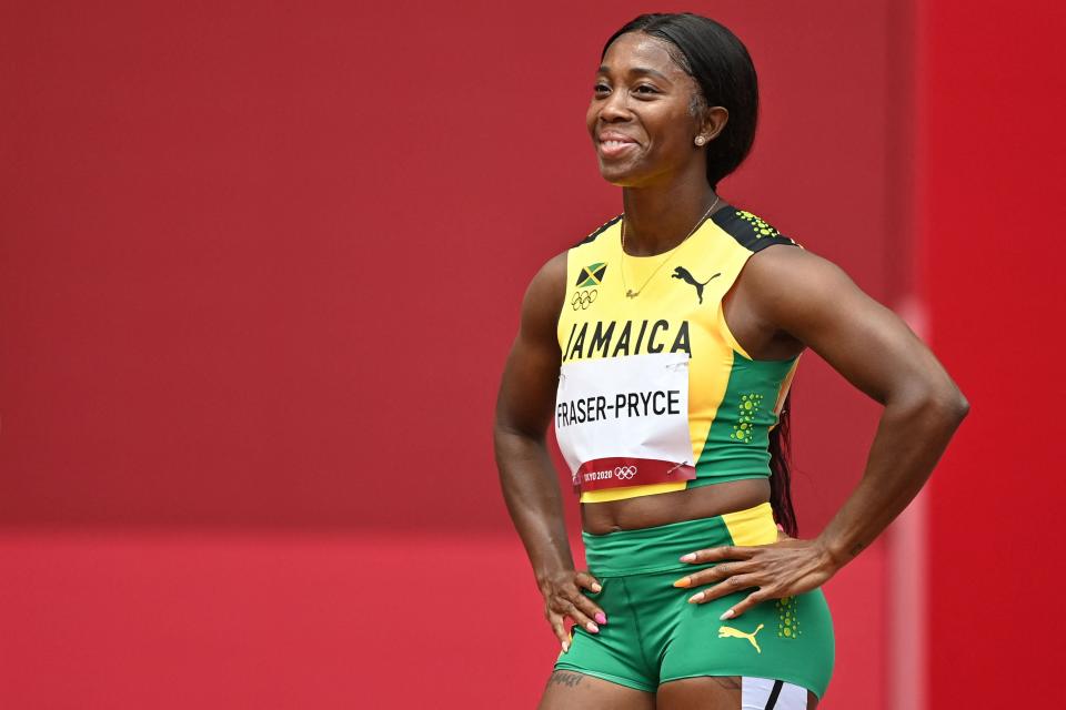 Shelly-Ann Fraser-Pryce is the favourite for the women's 100m (AFP)