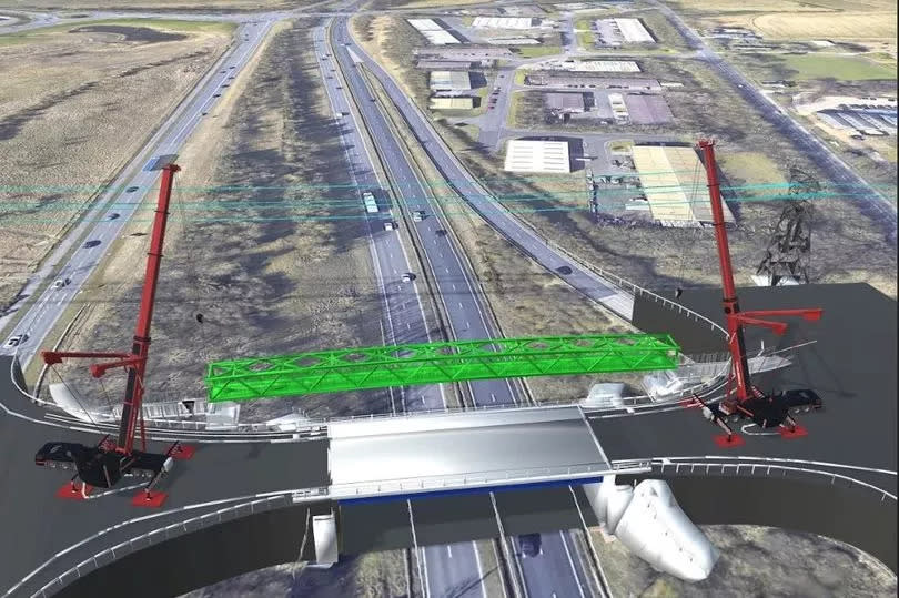 Work to construct a new pedestrian and cyclist footbridge across the A19 will get under
way this month.