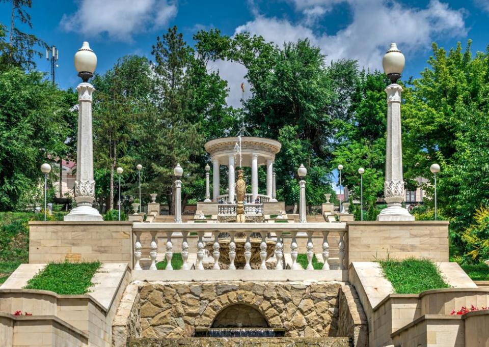 Park area near the lake Valea Morilor Lake in Chisinau, Moldova