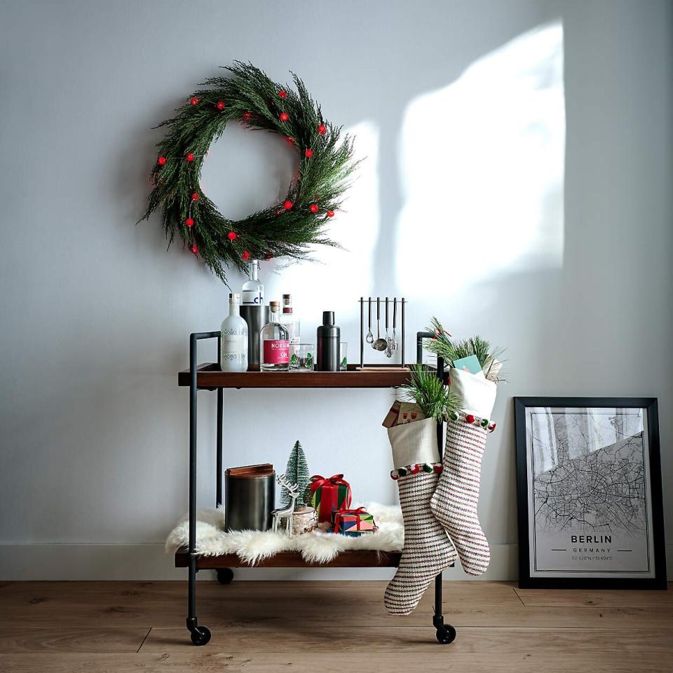 Crate and Barrel Faux Cypress Wreath