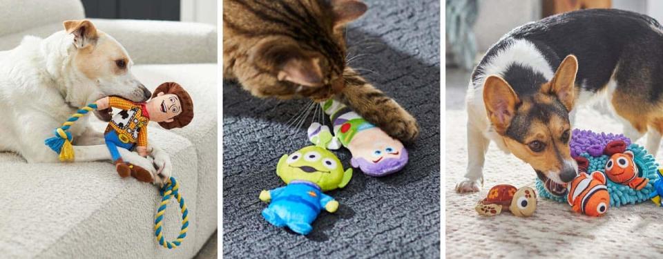 pets with Pixar themed toys