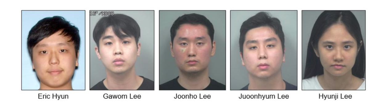 The five adults arrested in connection to the homicide (Gwinnett County Police)