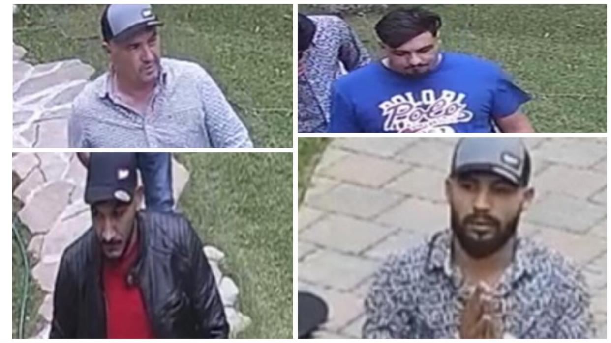 York Regional Police released images of four suspects wanted in connection with at least six break and enters, and thefts, at places of worship in Markham and the nearby Township of Whitchurch-Stouffville. Police say there is a fifth suspect, but investigators do not yet have photos of him. (York Regional Police - image credit)