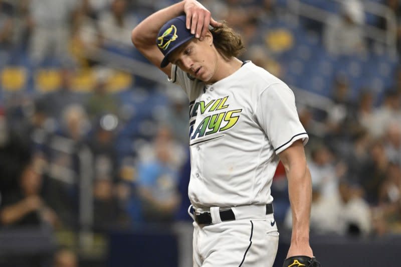 Starting pitcher Tyler Glasnow went 10-7 with a 3.53 ERA in 21 starts last season for the Tampa Bay Rays. File Photo by Steve Nesius/UPI
