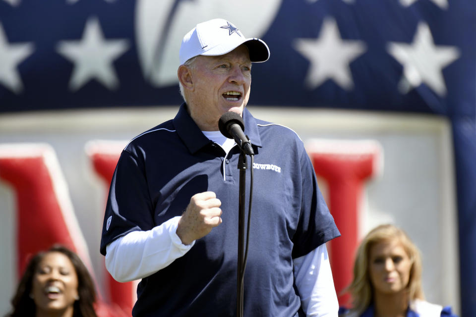 Dallas Cowboys owner/GM Jerry Jones made a joke his star running back didn't find funny. (AP)   