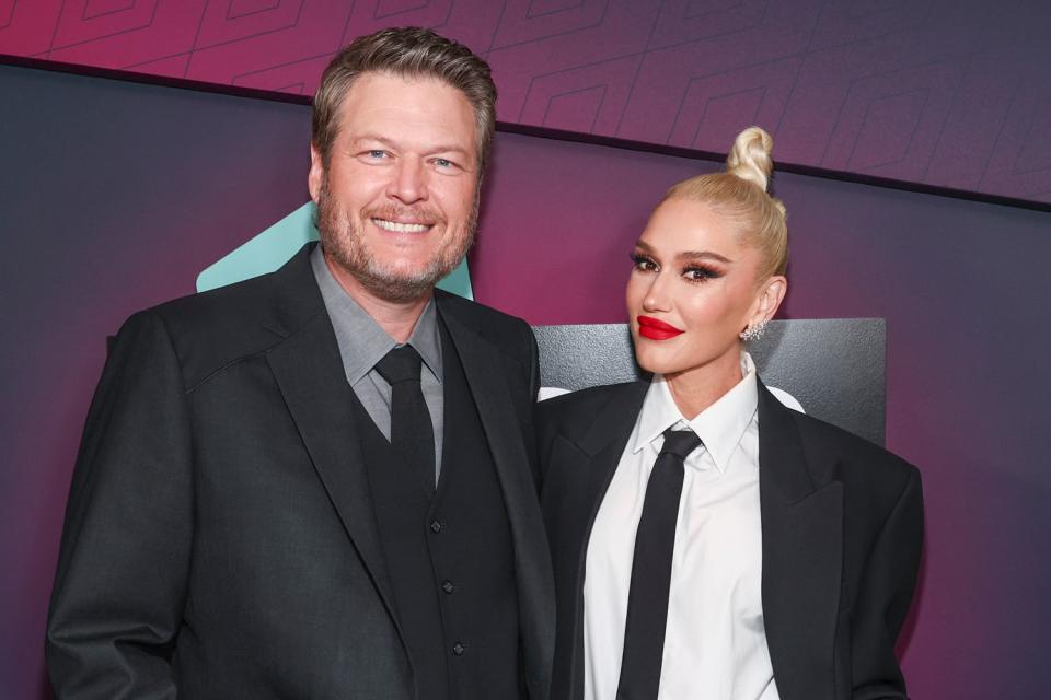 <p>Christopher Polk/Variety via Getty</p> Blake Shelton and Gwen Stefani in Austin in April 2023