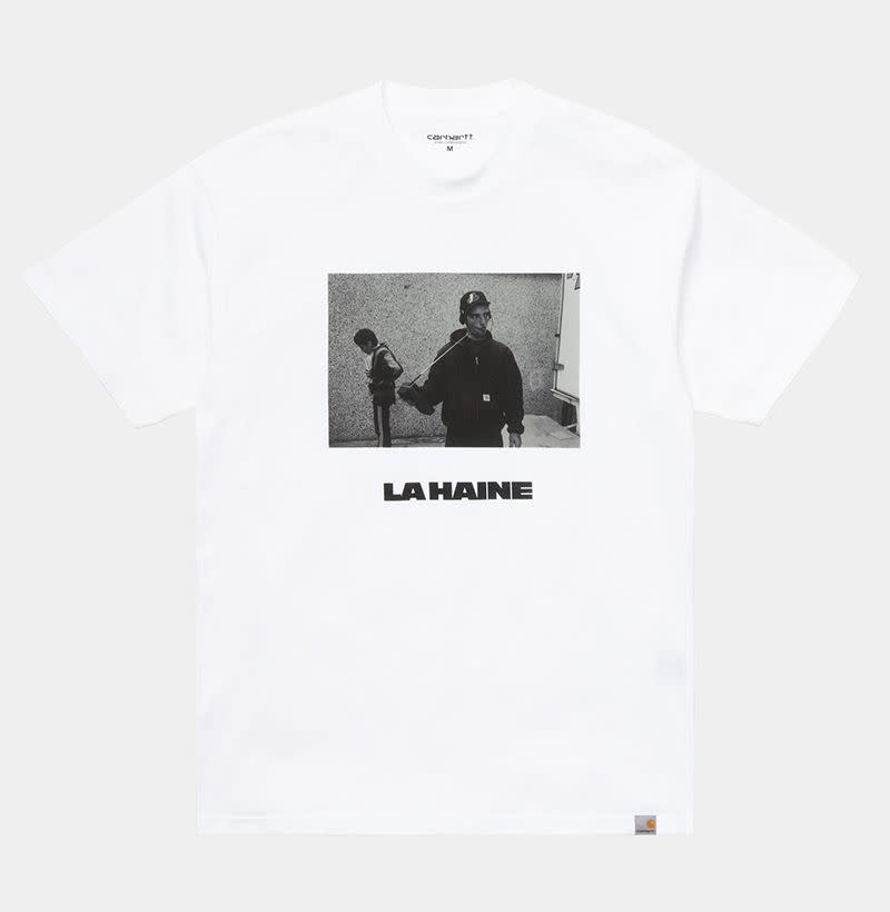 <p><strong>Carhartt WIP x La Haine </strong></p><p>carhartt-wip.com</p><p><strong>$55.00</strong></p><p><a href="https://us.carhartt-wip.com/products/la-haine-mathieu-s-s-tee-white-black-4978" rel="nofollow noopener" target="_blank" data-ylk="slk:By;elm:context_link;itc:0;sec:content-canvas" class="link ">By</a></p>