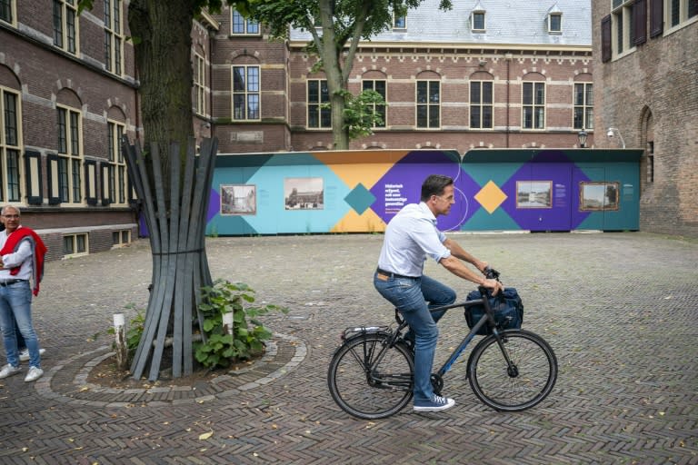 Dutchman Mark Rutte has a 'Mr Normal' image and often cycles to work on his bicycle (Jeroen JUMELET)