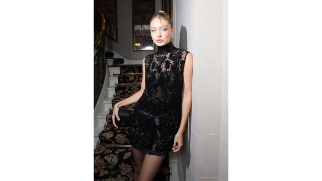 Gigi Black Lace Midi Dress