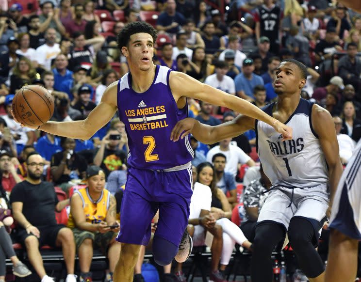 Lonzo Ball and Dennis Smith Jr. might have been the two most impressive players at the Las Vegas summer league. (Getty)