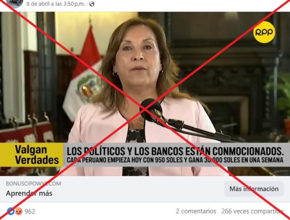 <span>Captura de pantalla hecha el 15 de abril de 2024 de una publicación en Facebook</span>