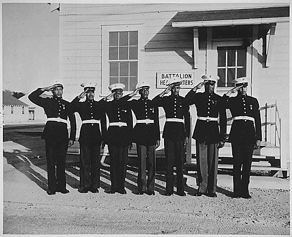 Group of Black Marines at Montford Point
