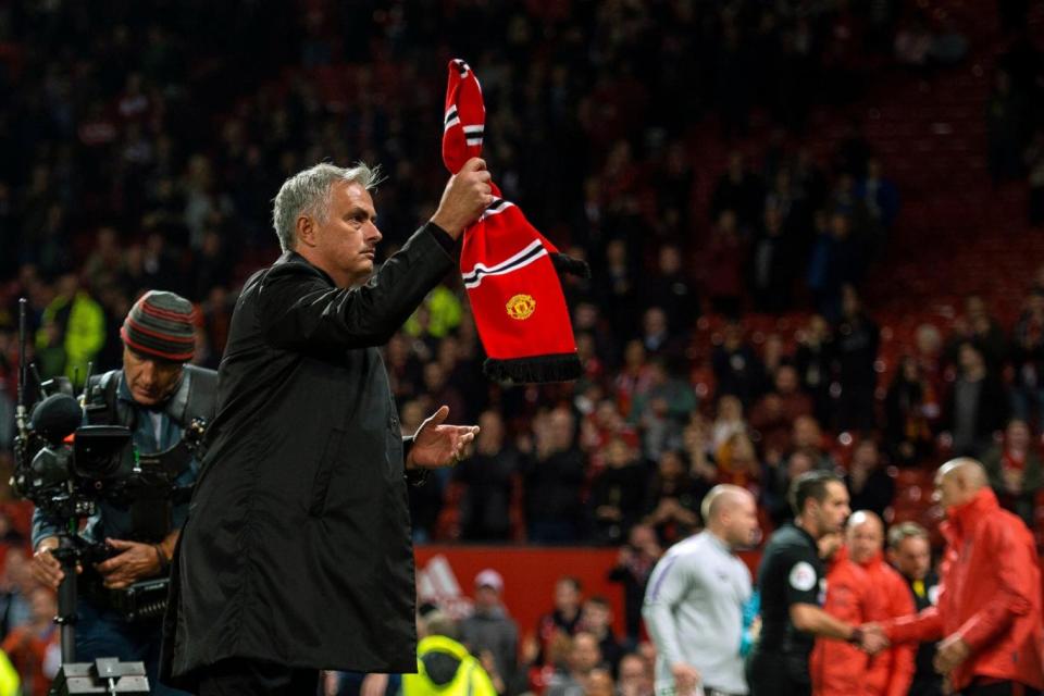 Jose Mourinho might be waving the red flag on his time with Manchester United. (The Evening Standard)