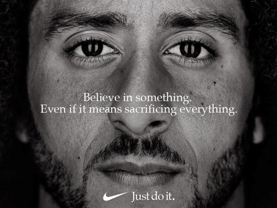 Colin Kaepernick is the face of a new Nike advertising campaign (Reuters)