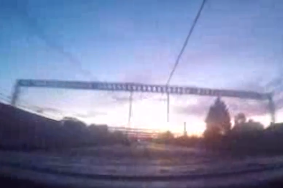 The teens filmed themselves leaning above the train as it travelled at high speed (BTP)