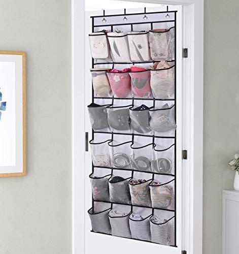 Snag an over-the-door organizer.