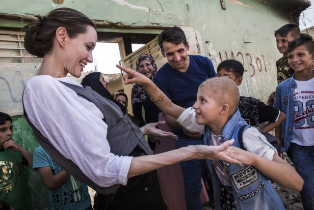 The visit marks the actress' fifth trip to Iraq with the UN Refugee Agency since 2001.