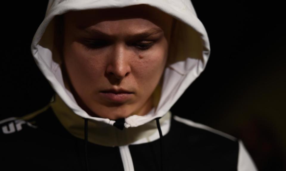 <span>Ronda Rousey was one of the most high-profile fighters in the world at the time of her retirement. </span><span>Photograph: Brandon Magnus/Zuffa LLC/Getty Images</span>