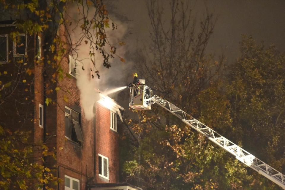 Firefighters brought the blaze under control just before 5am (Jeremy Selwyn)