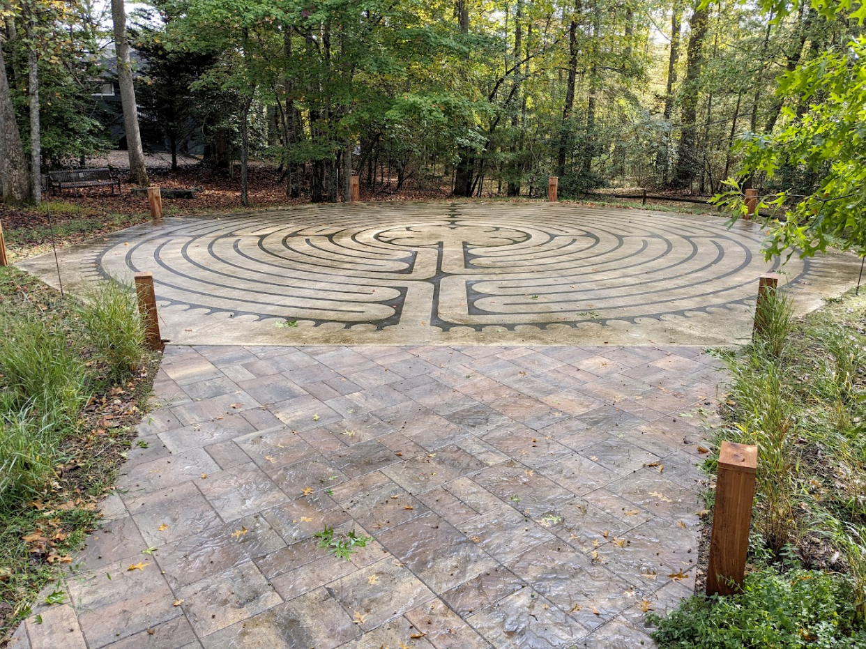 The concrete labyrinth at Kanuga Episcopal Retreat Center in Kanuga was the first Chuck Hunner worked on, setting off his 18-year design career.