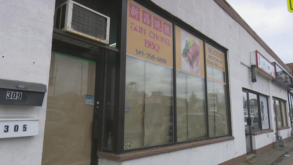 This former Chinese restaurant at 309 Wyandotte St. W. is being renovated into a new Community Kitchen. (Dale Molnar/CBC - image credit)
