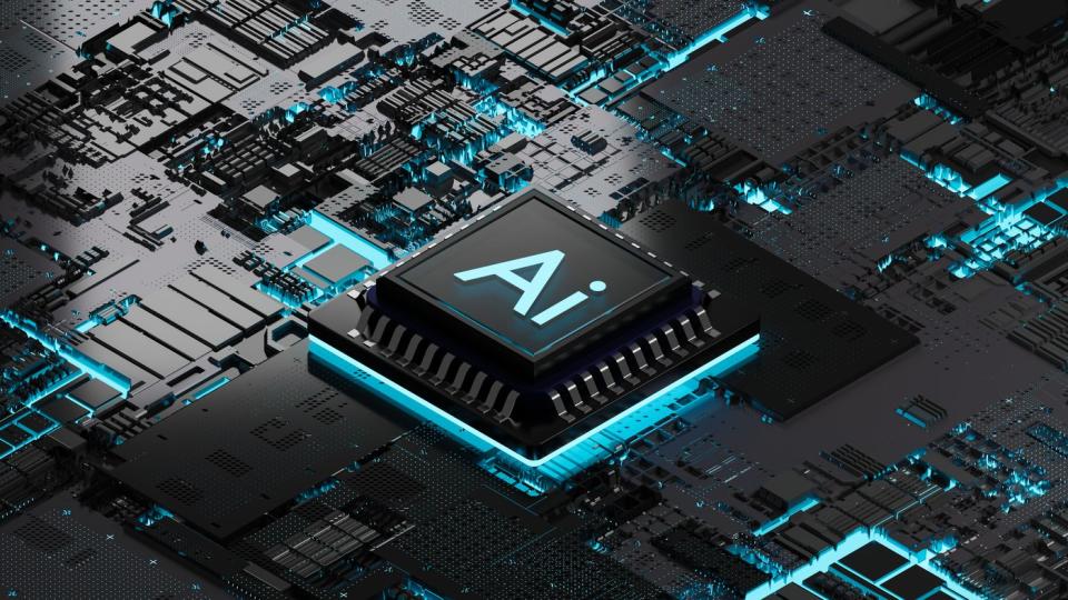 Artistic representation of AI chip.