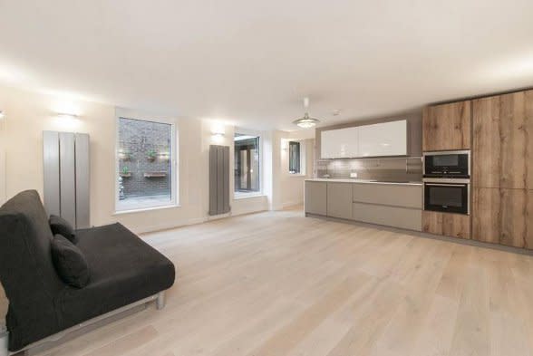 The open plan kitchen.