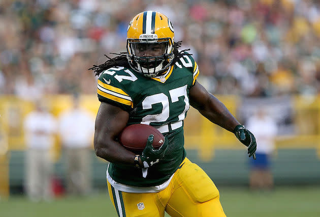 Eddie Lacy might miss Thursday's game against the Chicago Bears. (Getty Images)