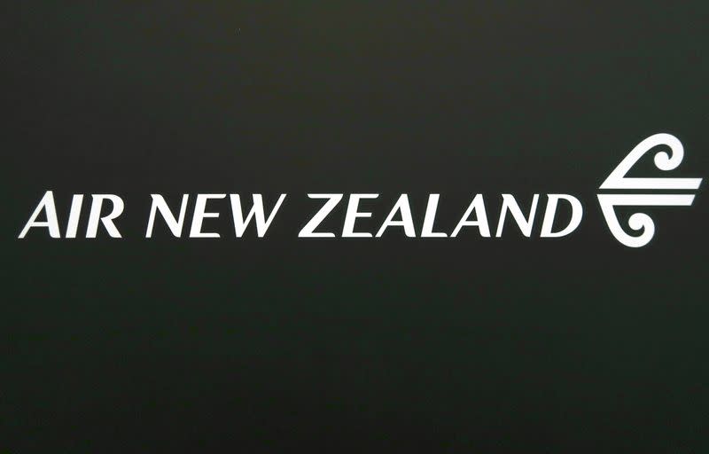 FILE PHOTO: The logo for Air New Zealand is displayed at their office located at Sydney International Airport, Australia