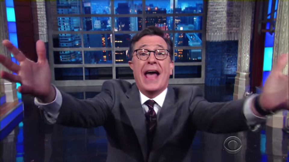 stephen colbert donald turmp transition cbs late show