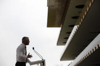 Britain's Brexit Minister for Exiting the European Union Stephen Barclay delivers a speech at a business meeting in Paris, Wednesday, Aug.28, 2019. (AP Photo/Kamil Zihnioglu)