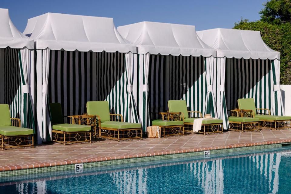 Cabana poolside in style at the renovated property. Jessica Sample