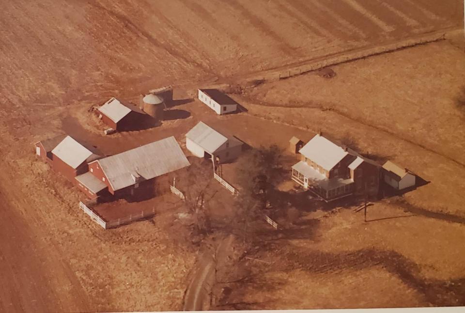 This is the Menges Mills farm where Richard Nixon’s parents, Frank and Hannah, lived for about seven years. Sterling Myers bought this farm from the Nixons, and it remains in the family. Myers and his wife, Dot, operated the store in Menges Mills for many years, and Richard Nixon would go there to use the phone.