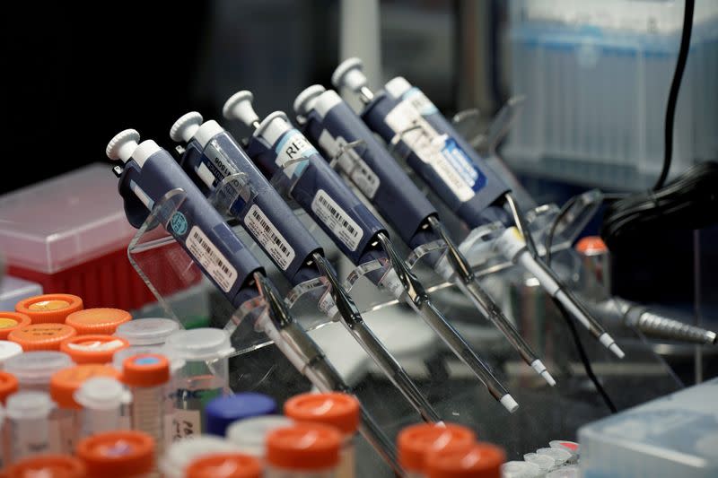 FILE PHOTO: Sorrento Therapeutics in San Diego works on developing an antibody