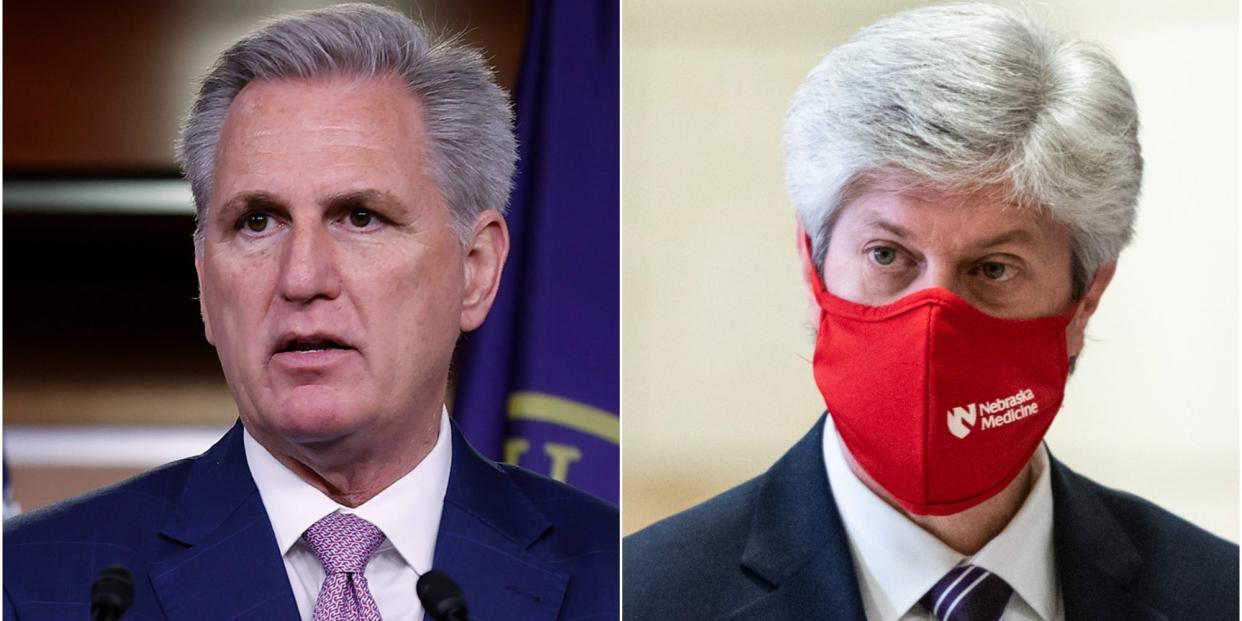 House Minority Leader Kevin McCarthy and Republican Rep. Jeff Fortenberry of Nebraska.