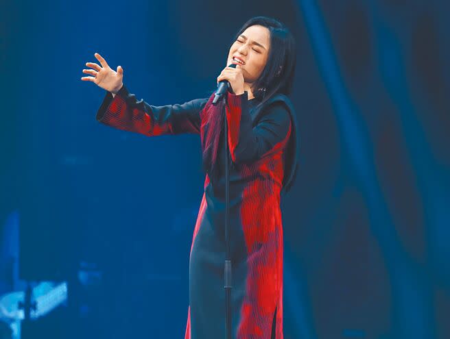 徐佳瑩4日在台北小巨蛋舉辦演唱會。（粘耿豪攝）