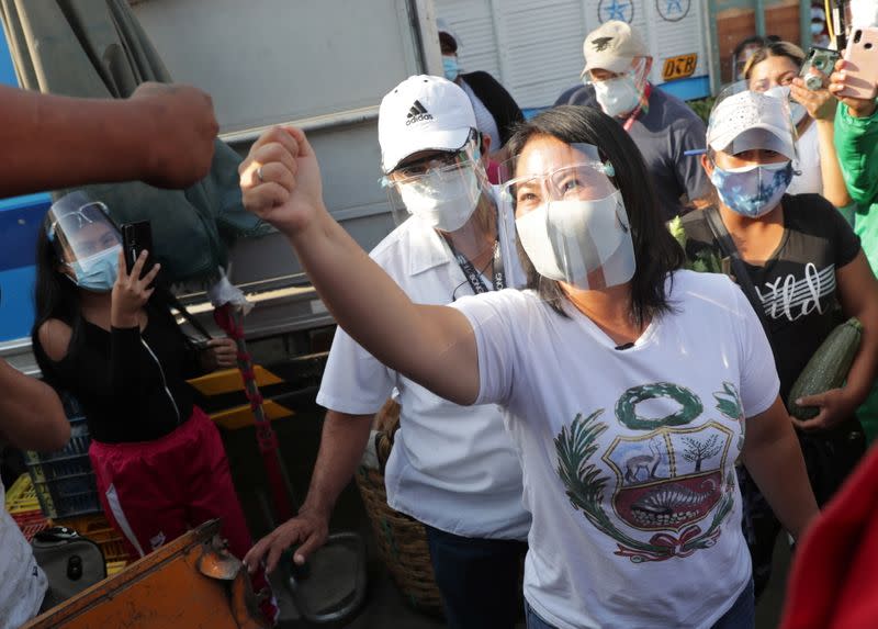 IMAGEN DE ARCHIVO. La candidata presidencial peruana Keiko Fujimori durante un acto de campaña, en Lima, Perú