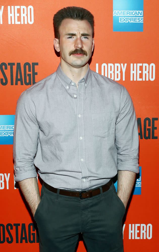 Evans at the 2018 “Lobby Hero” Broadway opening. (Photo: Astrid Stawiarz via Getty Images)