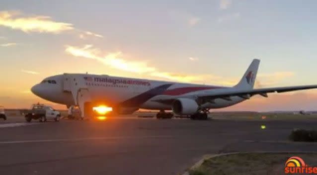 Malyasian Airlines said the plane was forced to land in the Northern Territory for 