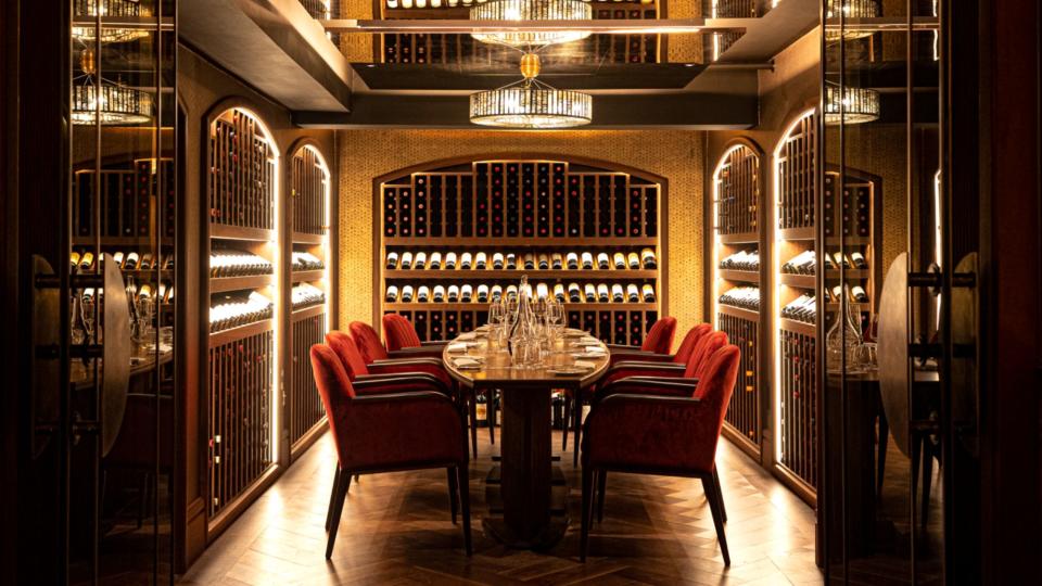 The wine room is now a beautiful private dining room